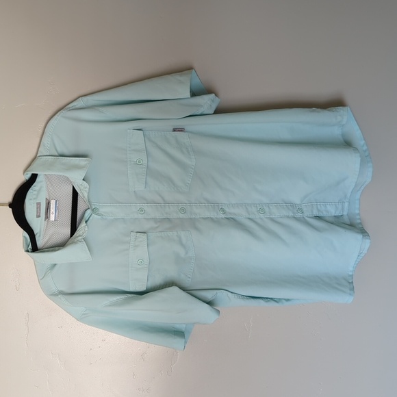 Columbia Light Blue Outdoor Adventure Relaxed Fit Men's‎ Shirt XL - Picture 1 of 5